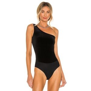 Commando Velvet One Shoulder Bodysuit in Black Size XL